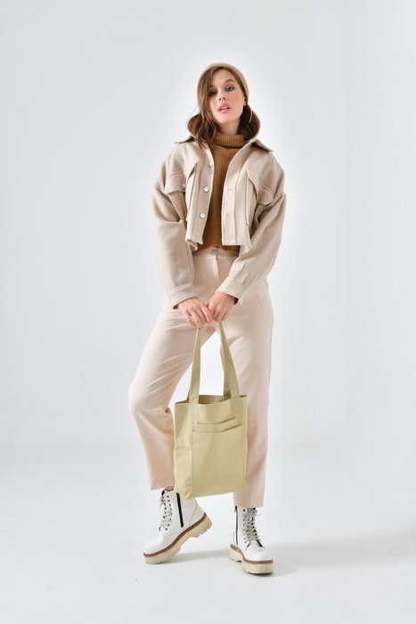 Zoozie Bags Bolso Tote de Gabardina Beige Zoozie Bags Bolso Tote de Gabardina Beige